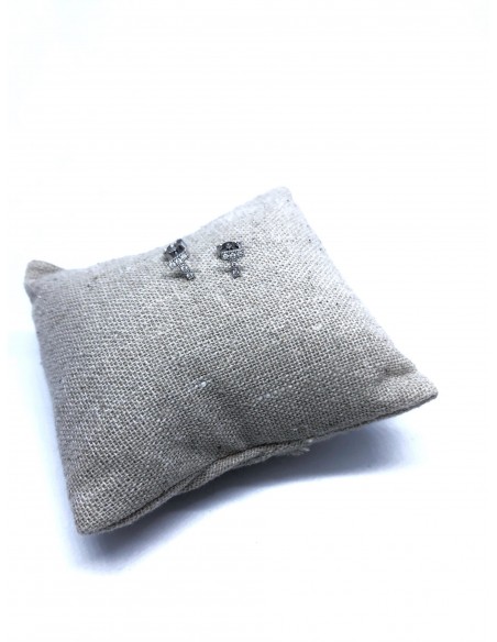 Orecchini a Lobo con Lettera di Zirconi