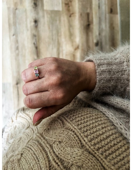 Geometric Shapes Adjustable Ring