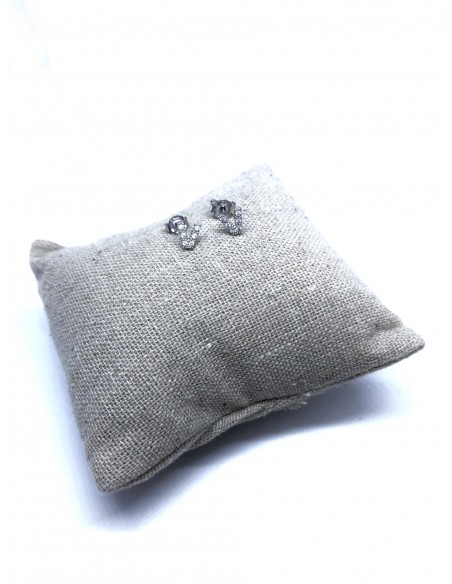 Orecchini a Lobo con Lettera di Zirconi