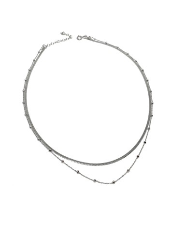 Double Cleopatra Necklace White