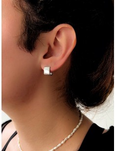 Square Huggie Earrings