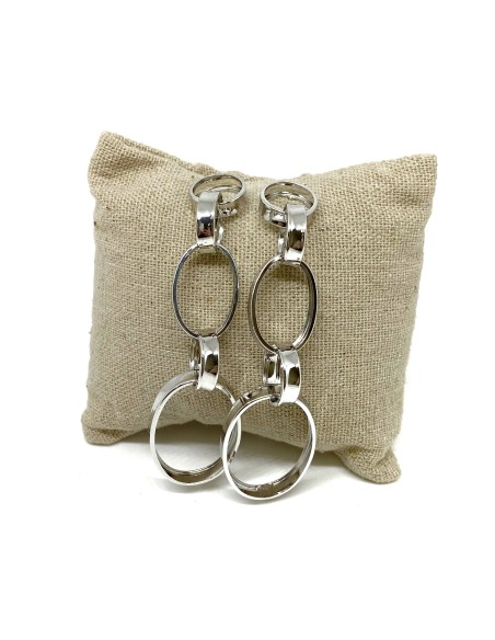 Large Chain Pendant Earrings