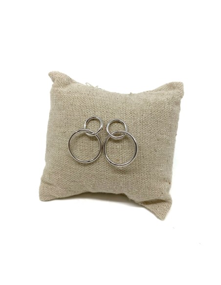 Double Circle Pendant Earrings