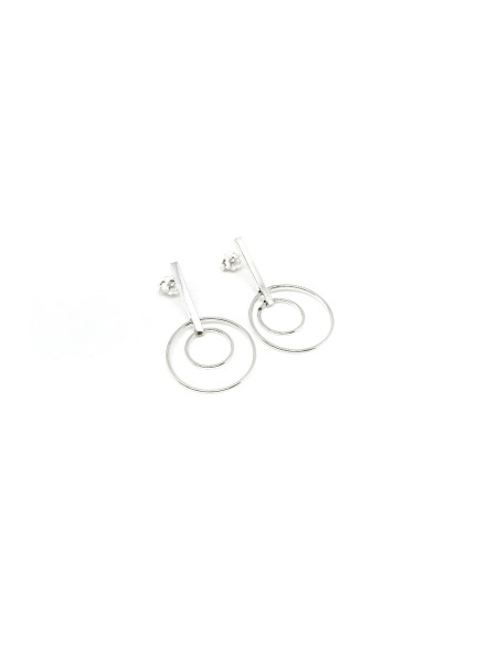 Geometric Double Circle Earrings