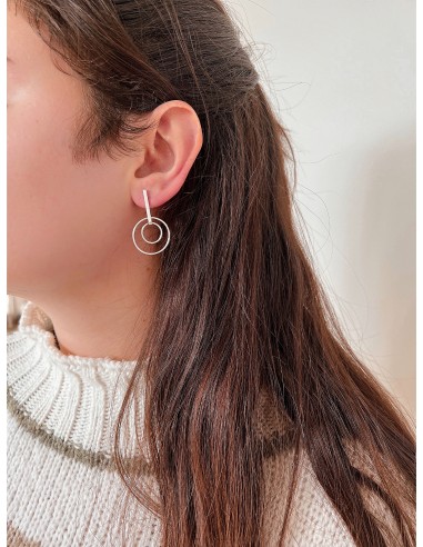 Orecchini Geometric Double Circle