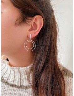 Orecchini Geometric Double...