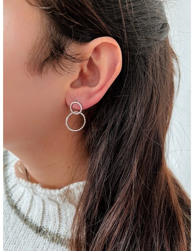 Double Circle Pendant Earrings