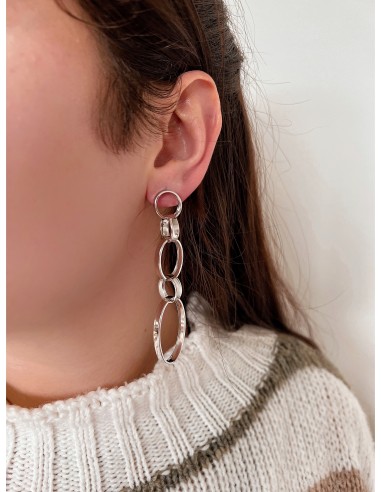Large Chain Pendant Earrings