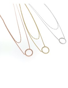 Double and Round Wire Necklace 2