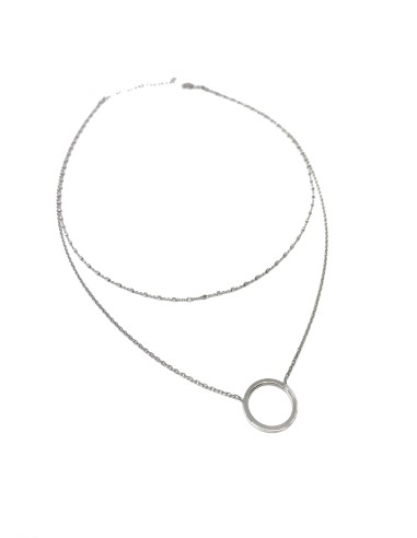 Double and Round Wire Necklace