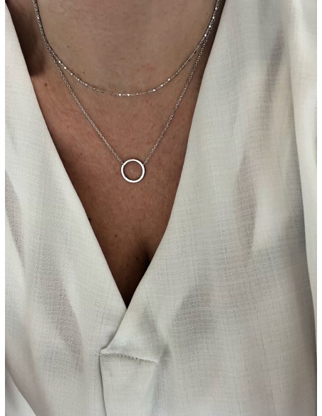 Double and Round Wire Necklace