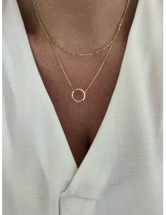 Double and Round Wire Necklace