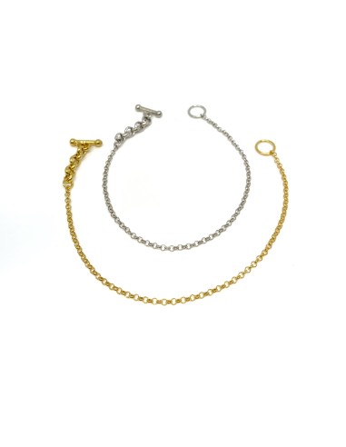Thin Chain Bracelet and T-Clasp
