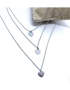 Collana Corta con Cuore Pendente Bianco 2