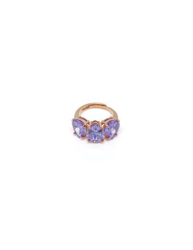 Purple Drops Luxury Trilogy Ring