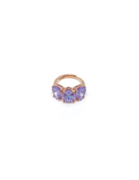 Purple Drops Luxury Trilogy Ring