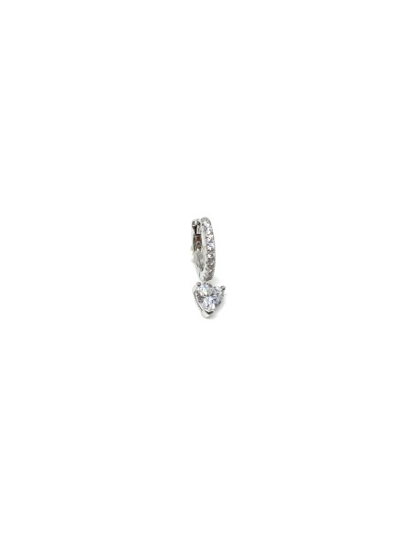 Pendant Heart Zircon Single Earring