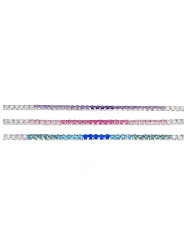 Color Gradation Tennis Bracelets