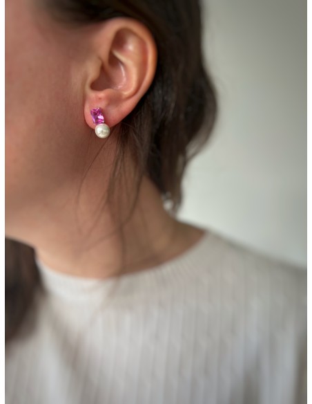 Spring Pearl and Stone Earrings