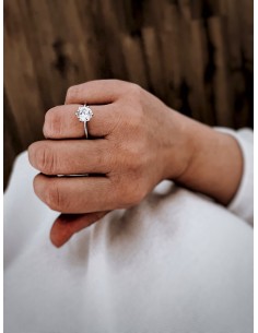 Anello Solitario Regolabile