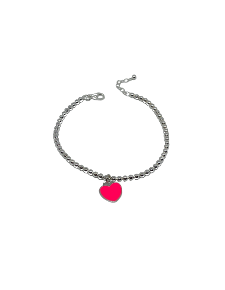 Bracelet Spheres and Enamel Heart
