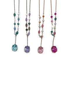 Tie Necklace and Stone