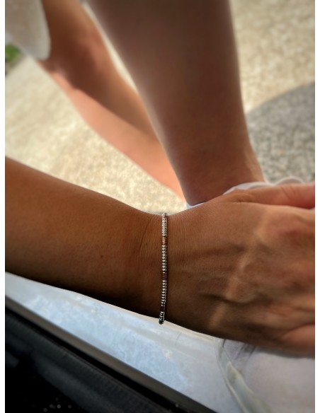 Bracciale Rondelle e Ovalini Zigrinati