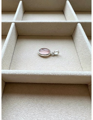 Small Oval Shape Rose Quartz Medal