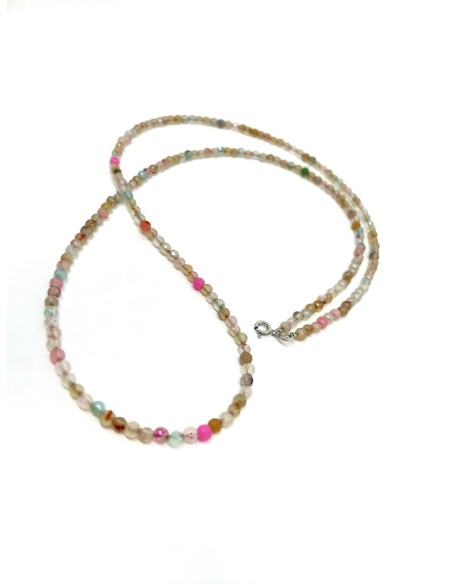 Long Pink Quartz Necklace