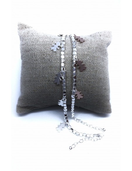 Bracciale con Pepite 3 mm e Bimbe Pendenti