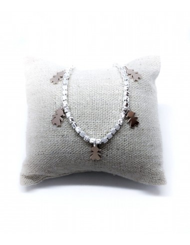 Bracciale con Pepite 3 mm e Bimbe Pendenti