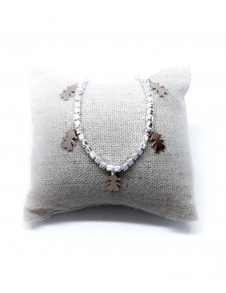 Bracciale con Pepite 3 mm e Bimbe Pendenti