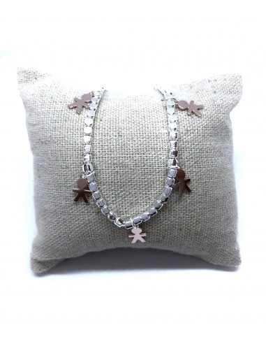Bracciale con Pepite 3 mm e Bimbi Pendenti