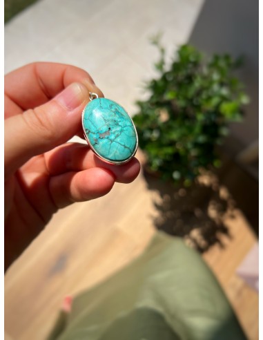 Oval Turquoise Medal 2.2 cm x 3.2 cm