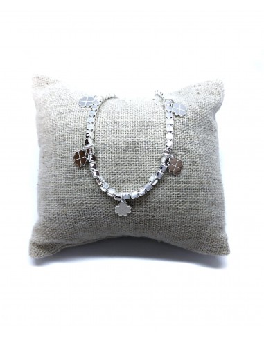 Bracciale con Pepite 3 mm e Fiori Pendenti