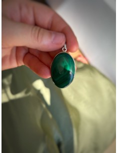 Oval Malachite Medal 2.5 cm... 2