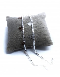 Bracciale con Pepite 3 mm e Gufetti Pendenti