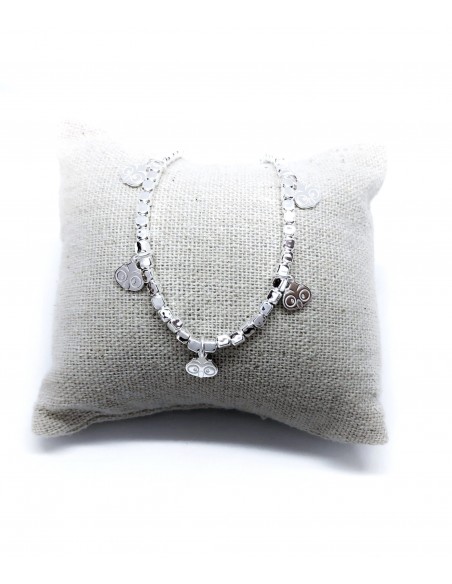 Bracciale con Pepite 3 mm e Gufetti Pendenti