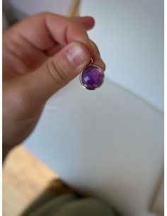 Round Amethyst Medal 1.8 cm