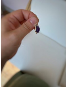 Round Amethyst Medal 1.8 cm 2