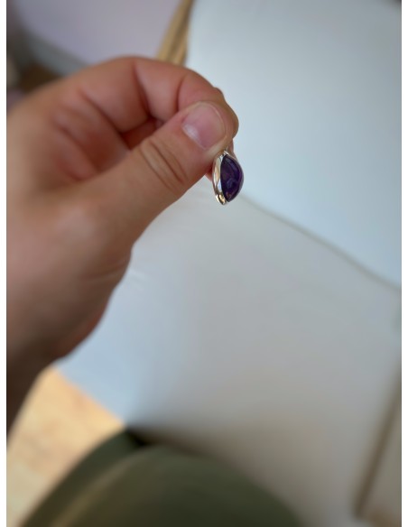 Medaglione Tondo Ametista 1.8 cm