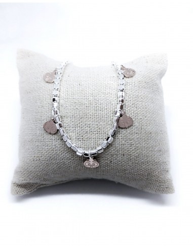 Bracciale con Pepite 3 mm e Gufetti Pendenti