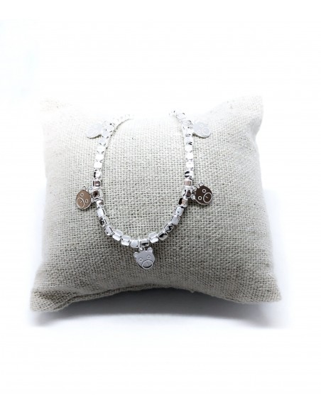 Bracciale con Pepite 3 mm e Orsetti Pendenti