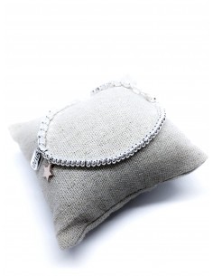 Bracciale Rondelle e Pepite con Stella e Targhetta Pendenti 2