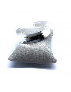 Bracciale Rigido Bianco Schiava Battuto