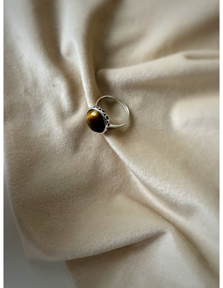 Anello Pietra Naturale Tonda