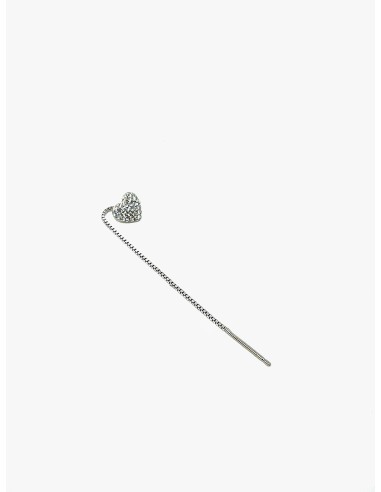 Filled Heart Single Earrings