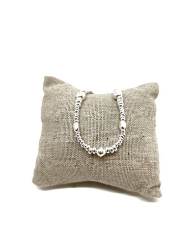 Bracelet with 3 Round Hammered and...