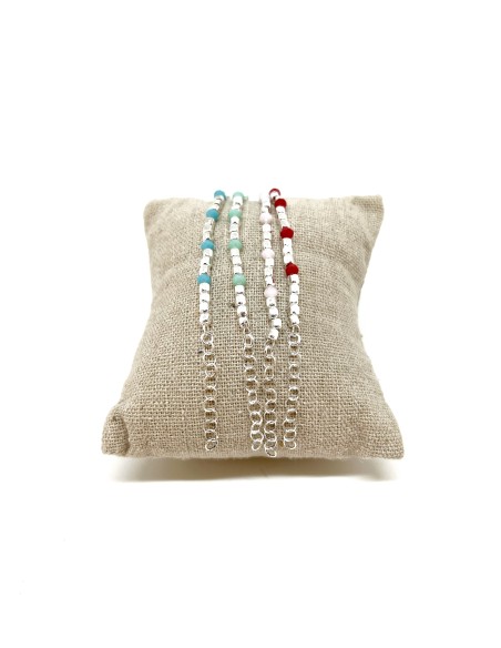 Bracciale Pepite 3 mm e Cristalli