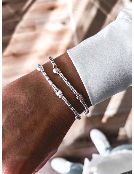 Cylinders and Nuggets Bracelet